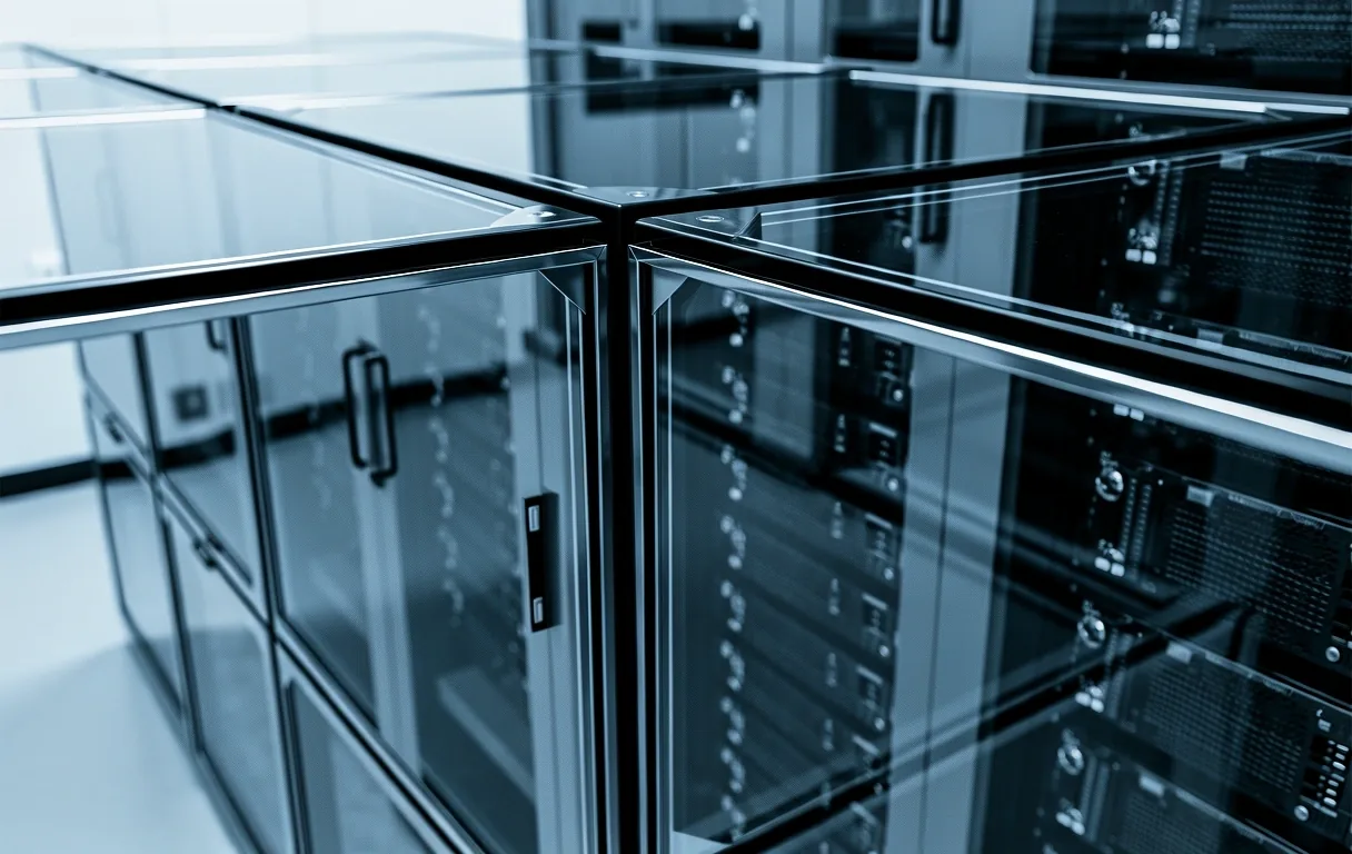 Laboratory glass reflections